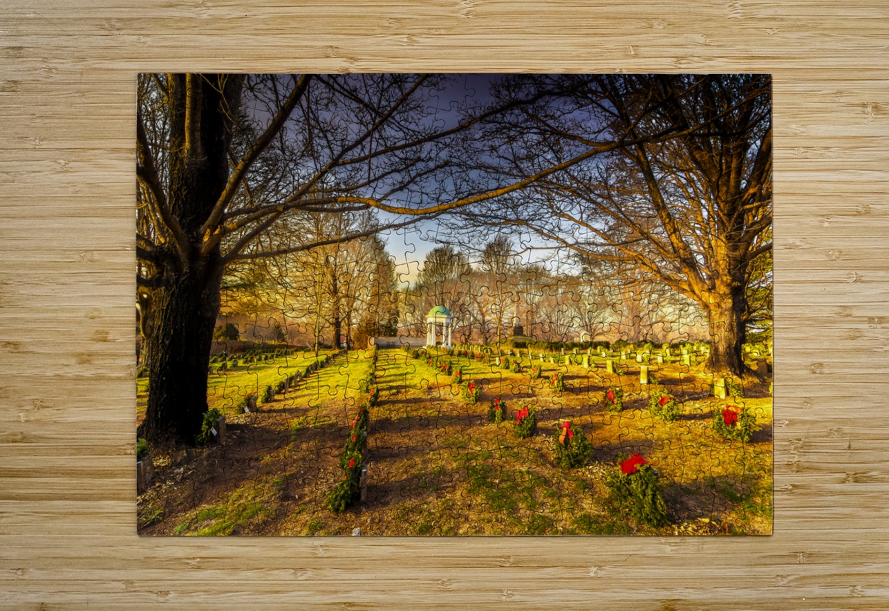 Old City Civil War Cemetery Christmas Wreaths Norma Brandsberg Photography Puzzle printing