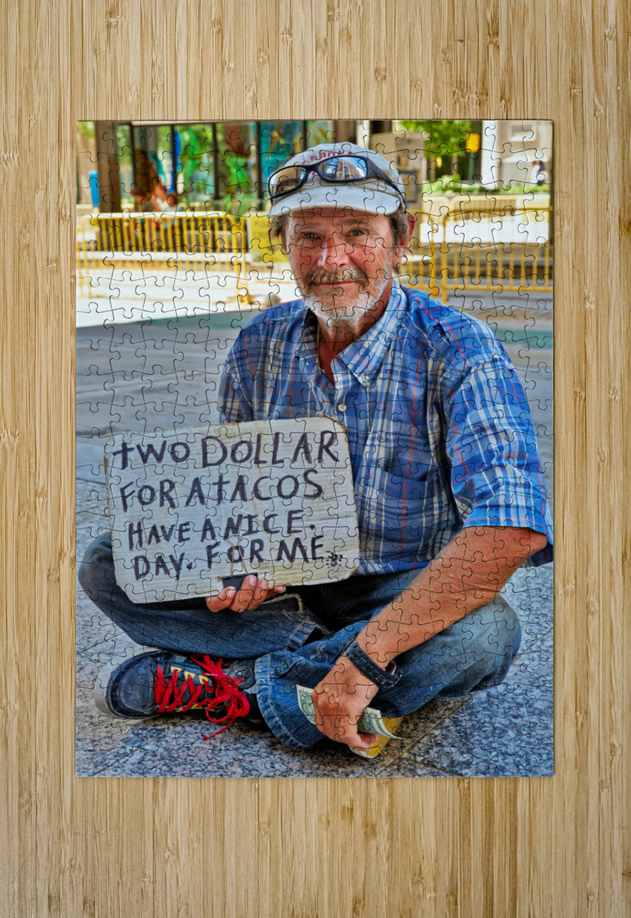 A homeless. Salt Lake City Utah USA Marco Brivio Puzzle printing