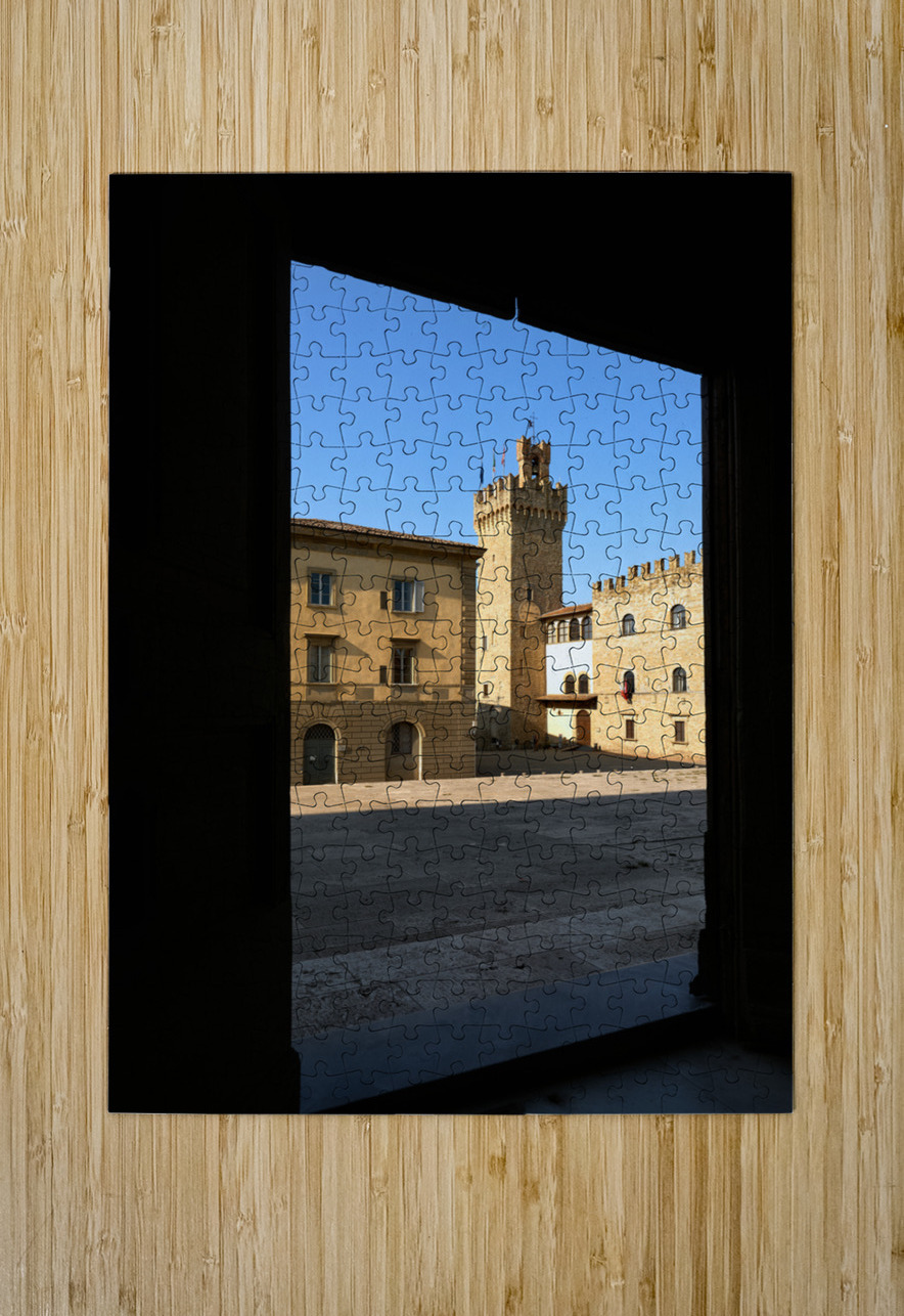 Arezzo Tuscany Italy. Framed view of Palazzo dei Priori Communal Palace Marco Brivio Puzzle printing