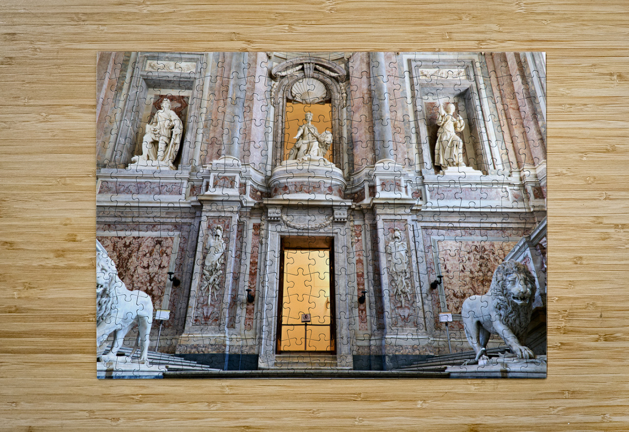 Caserta Campania Italy. The majestic entrance to the Royal Palace Marco Brivio Puzzle printing
