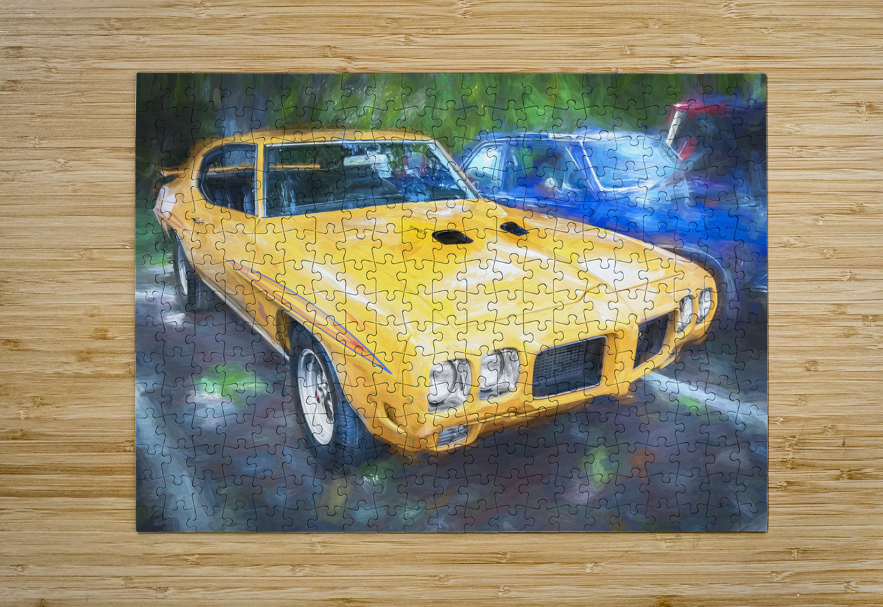  1970 Orbit Orange Pontiac GTO Ram X 13 Rich Franco Puzzle printing