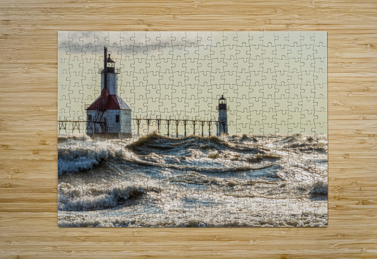 Golden Moment St Joseph Lighthouse Jennifer White Puzzle printing