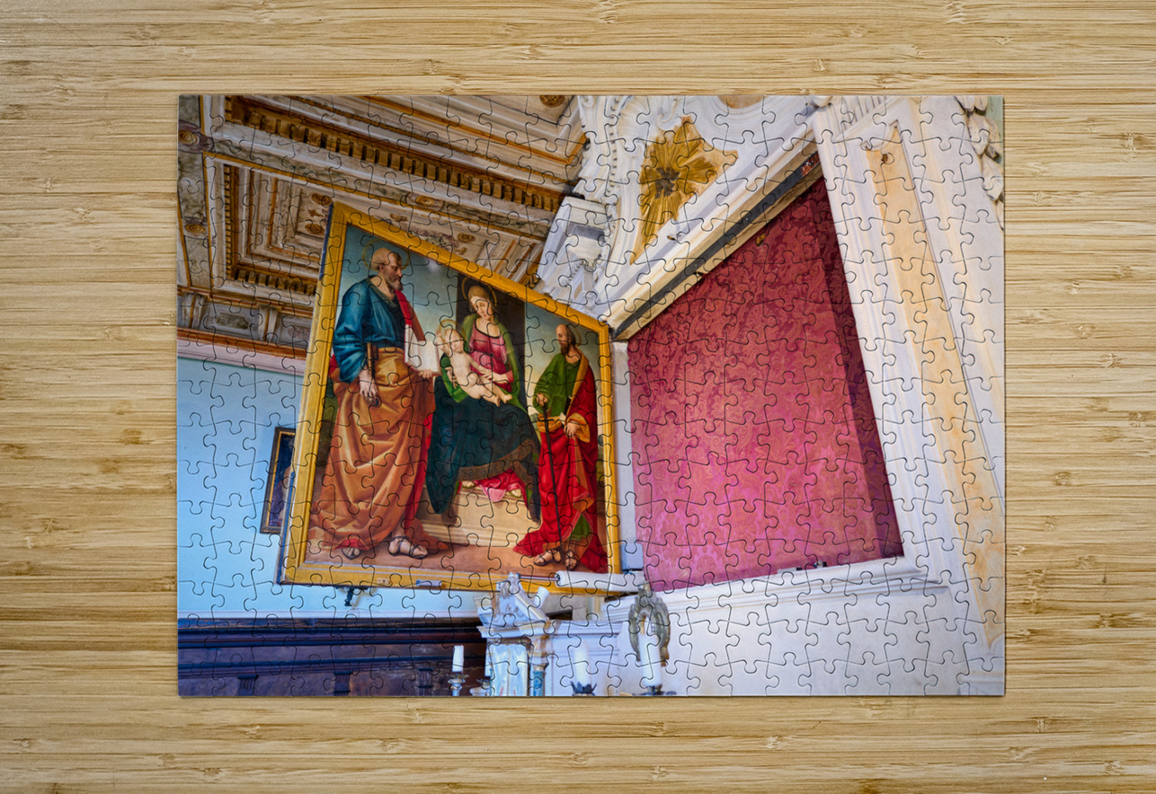 Cortona Arezzo Tuscany Italy. Paintings by Luca Signorelli in San Niccolò church Marco Brivio Puzzle printing