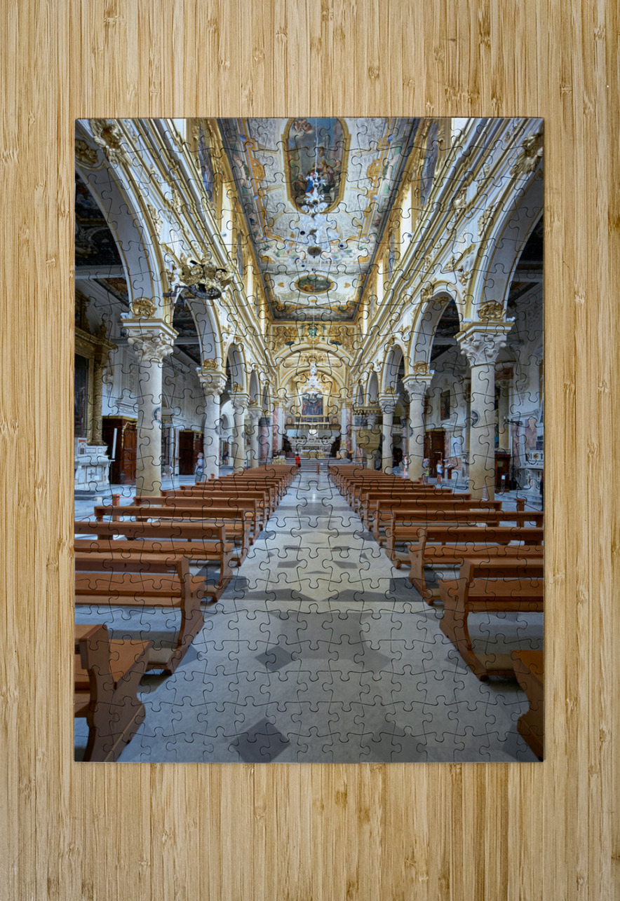 Matera Basilicata Italy. Basilica Pontificia Cattedrale di Maria Santissima della Bruna e SantEustachio Marco Brivio Puzzle printing