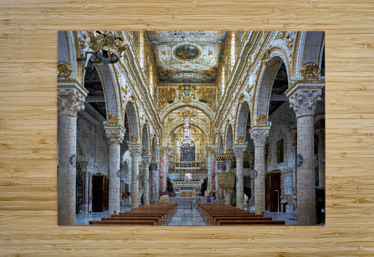 Matera Basilicata Italy. Basilica Pontificia Cattedrale di Maria Santissima della Bruna e SantEustachio Marco Brivio Puzzle printing