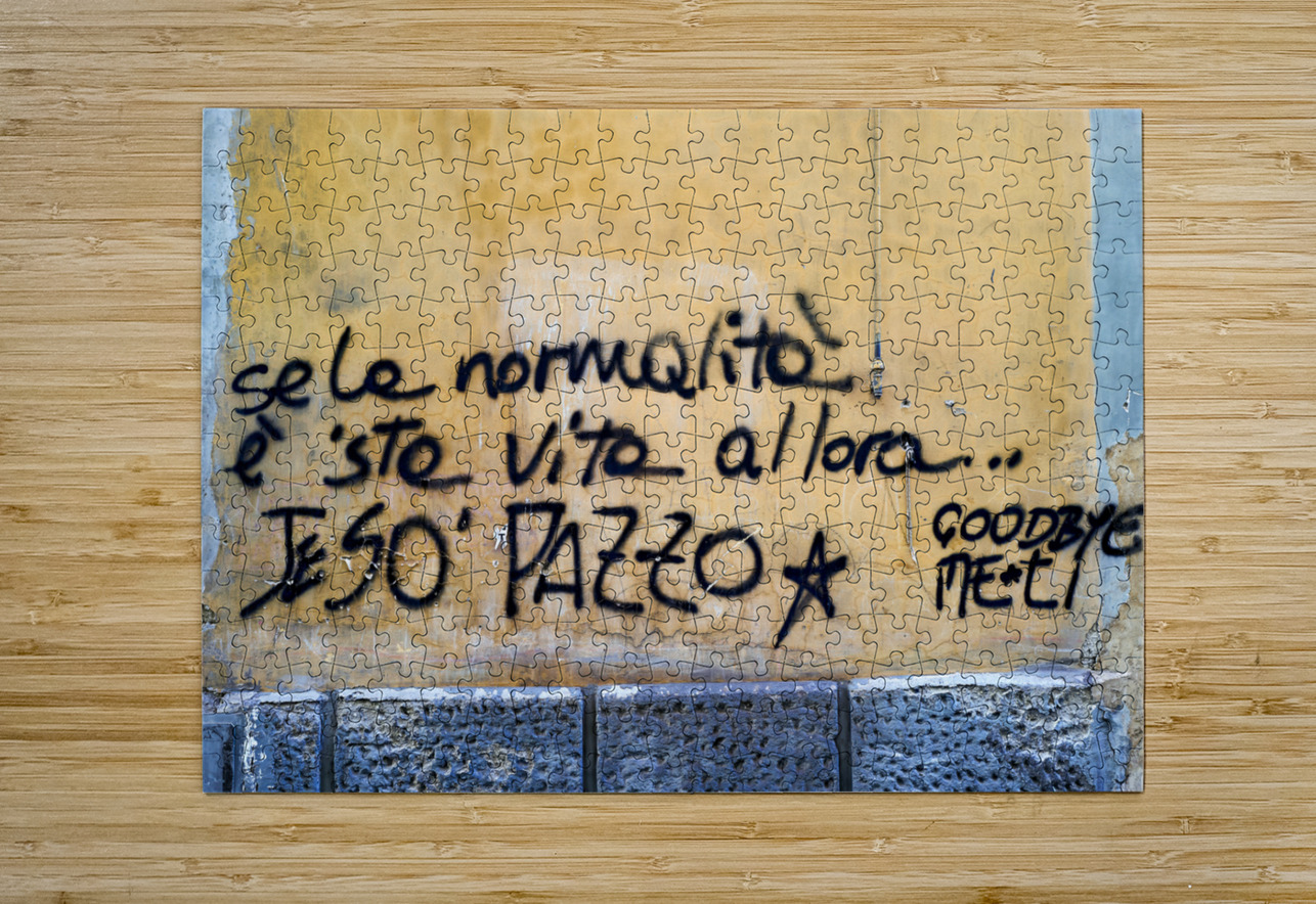 Naples Campania Italy. Street graffiti downtown Marco Brivio Puzzle printing