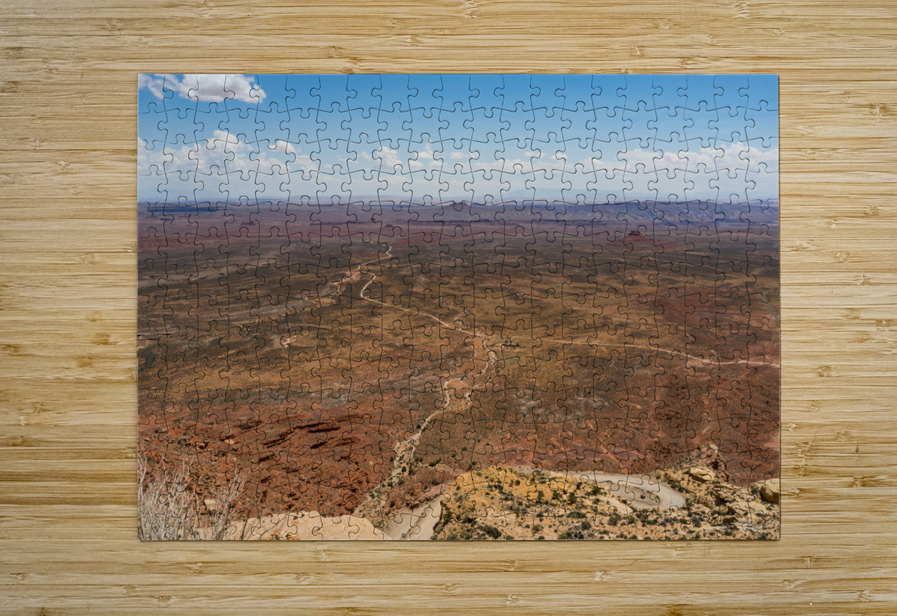 Moki Dugway Utah Top View Jennifer White Puzzle printing