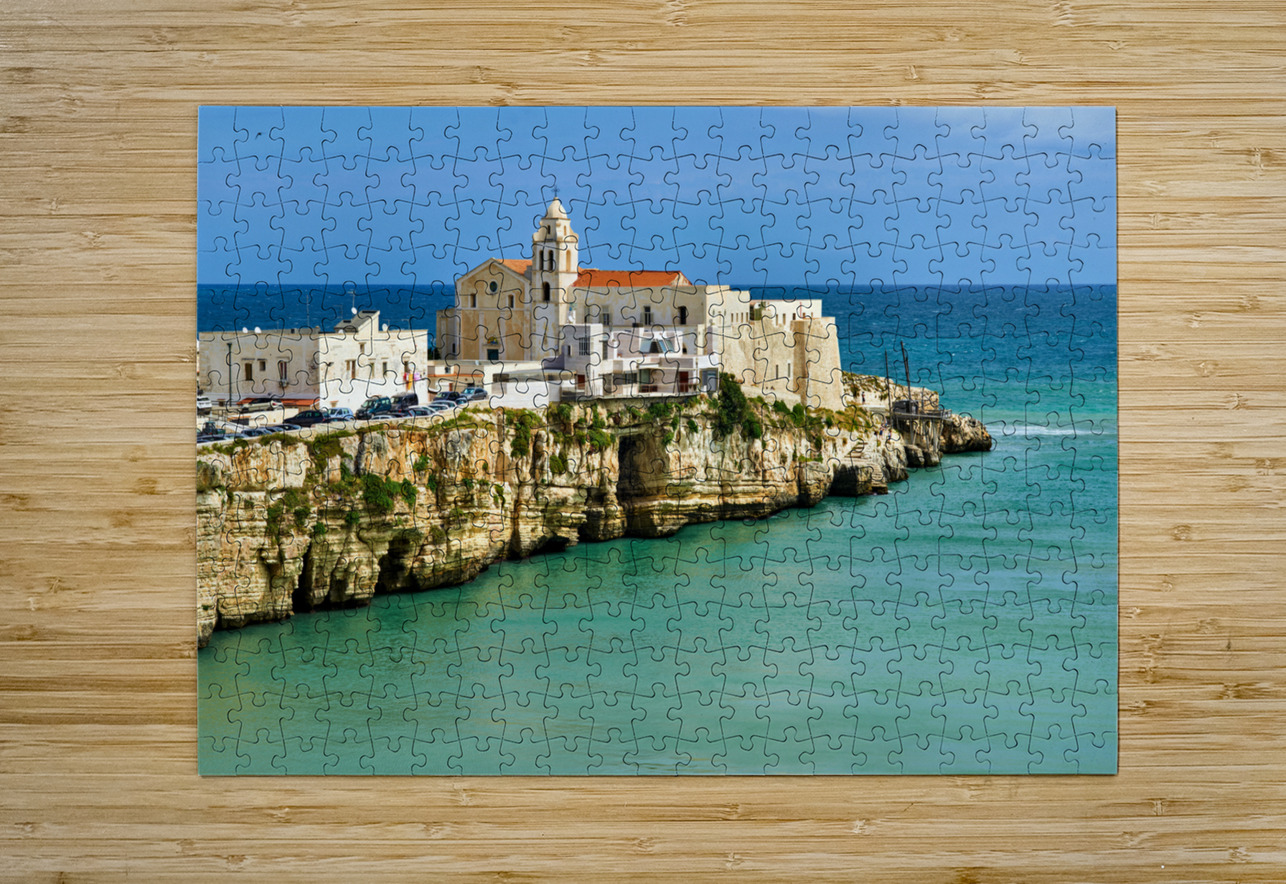 Vieste Gargano. Apulia Puglia Italy. Cape San Francesco and San Francesco church Marco Brivio Puzzle printing