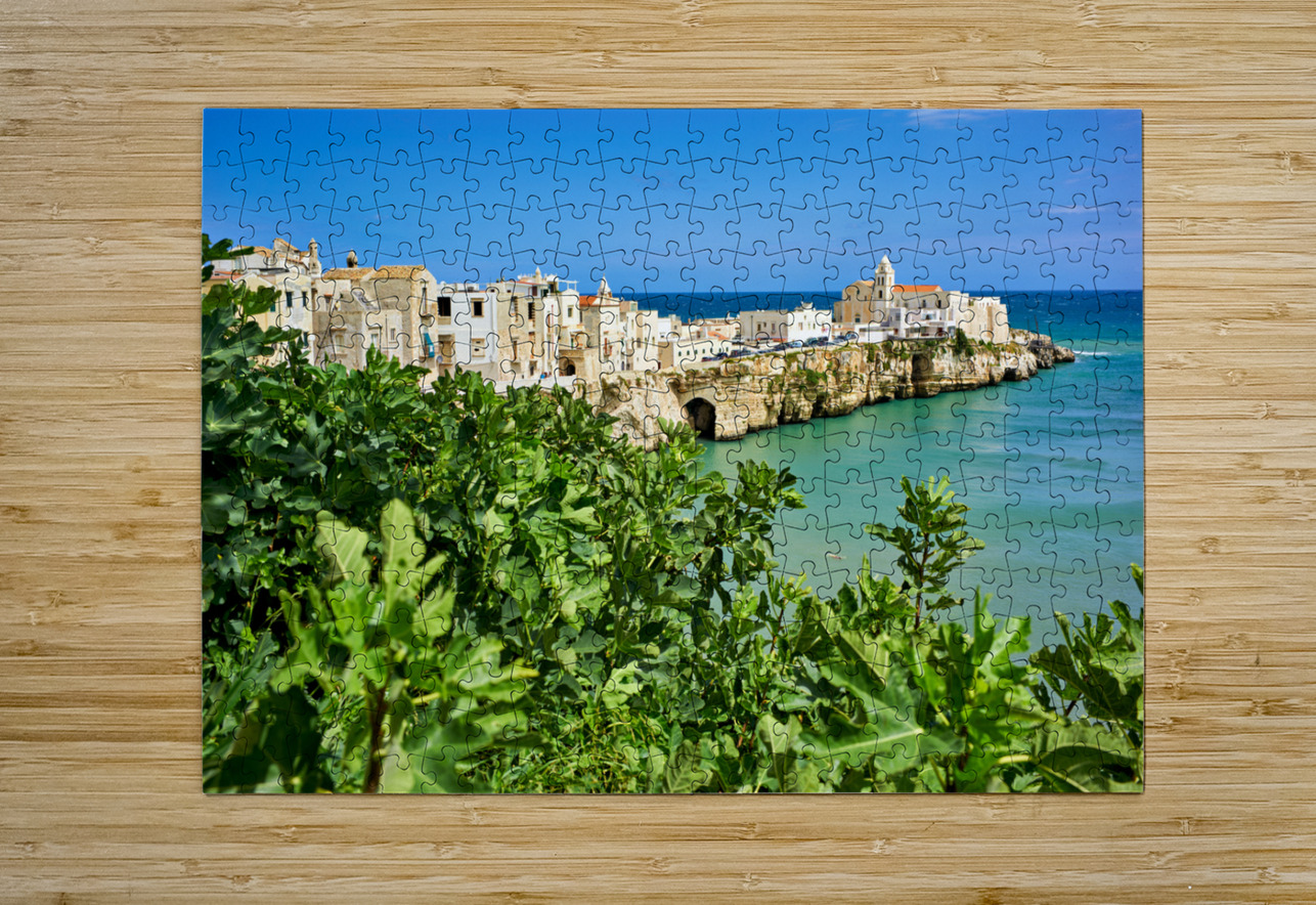 Vieste Gargano. Apulia Puglia Italy. Cape San Francesco and San Francesco church Marco Brivio Puzzle printing