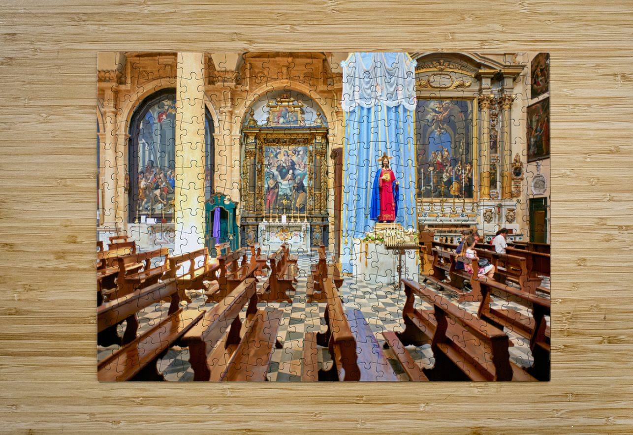 Salento. Apulia Puglia Italy. Gallipoli. The cathedral Marco Brivio Puzzle printing