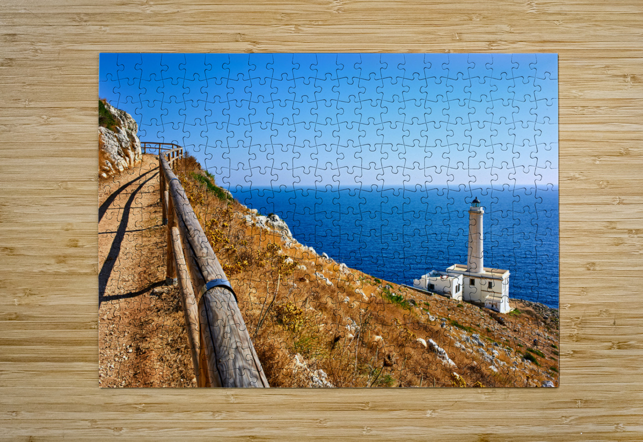 Apulia Puglia Italy. The lighthouse at Cape Palascia Capo dOtranto. The easternmost point of Italy Marco Brivio Puzzle printing