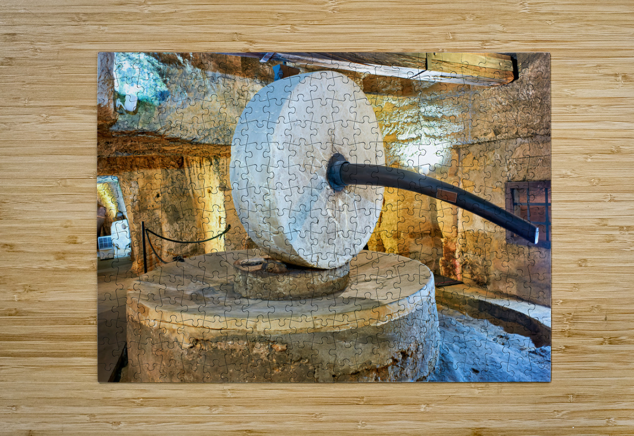 Salento. Apulia Puglia Italy. Gallipoli. Old olives crusher. Frantoio Oleario Ipogeo di Palazzo Granafei Marco Brivio Puzzle printing
