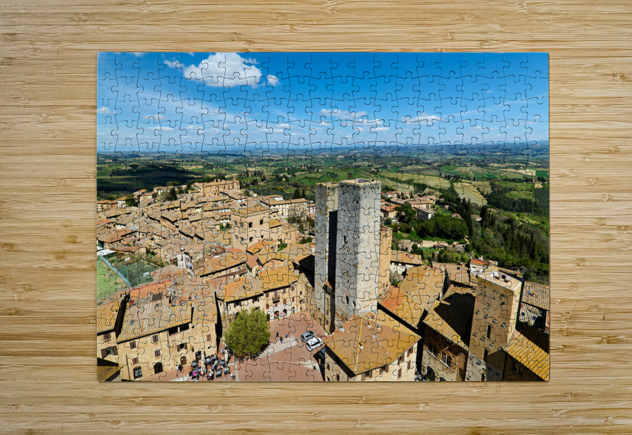San Gimignano. Tuscany. Italy. Aerial view of the old town Marco Brivio Puzzle printing