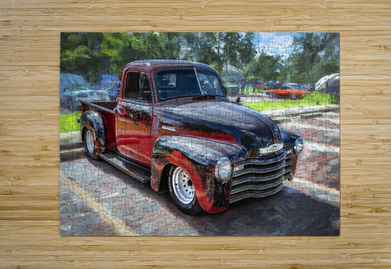 1950 Chevrolet Pick Up Truck Rat Rod 3100 X 1 Rich Franco Puzzle printing