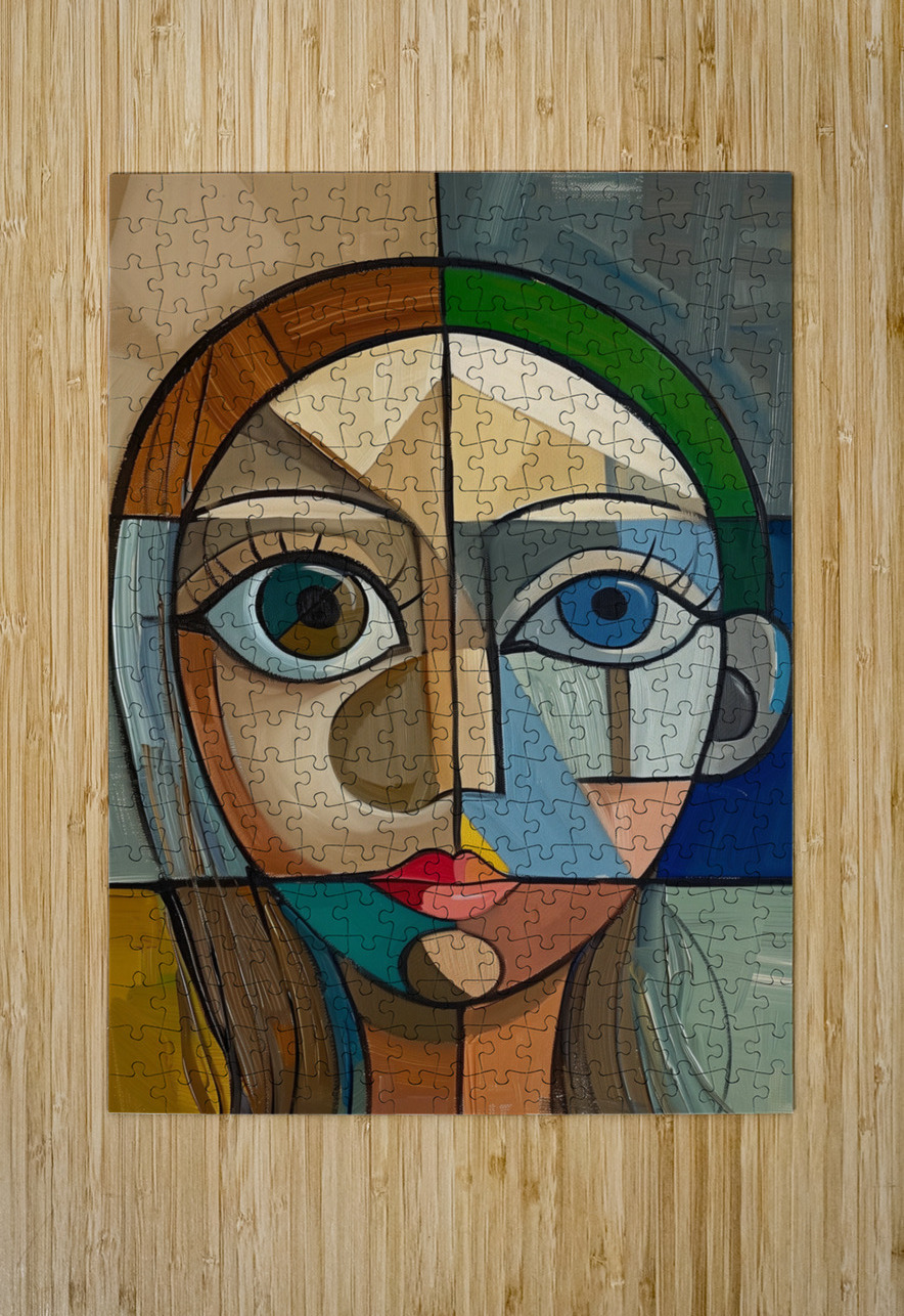 Art abstract  portrait oil painting    chaos 22 d ASAR STUDIOS Puzzle printing