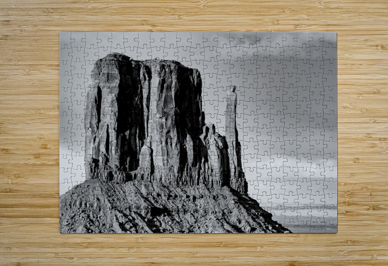 West Mitten Butte Monument Valley Grayscale Jennifer White Puzzle printing