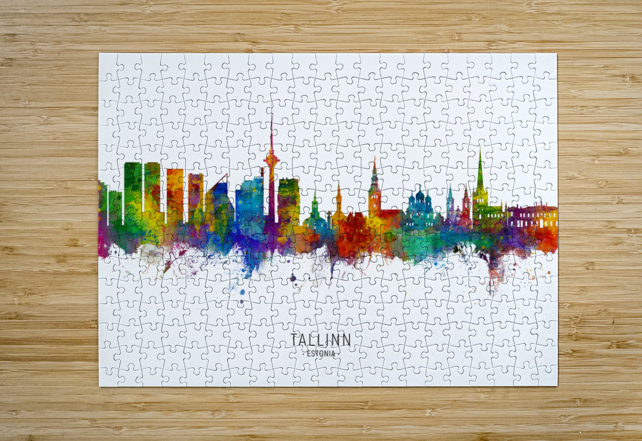 Tallinn Estonia Skyline Michael Tompsett Puzzle printing