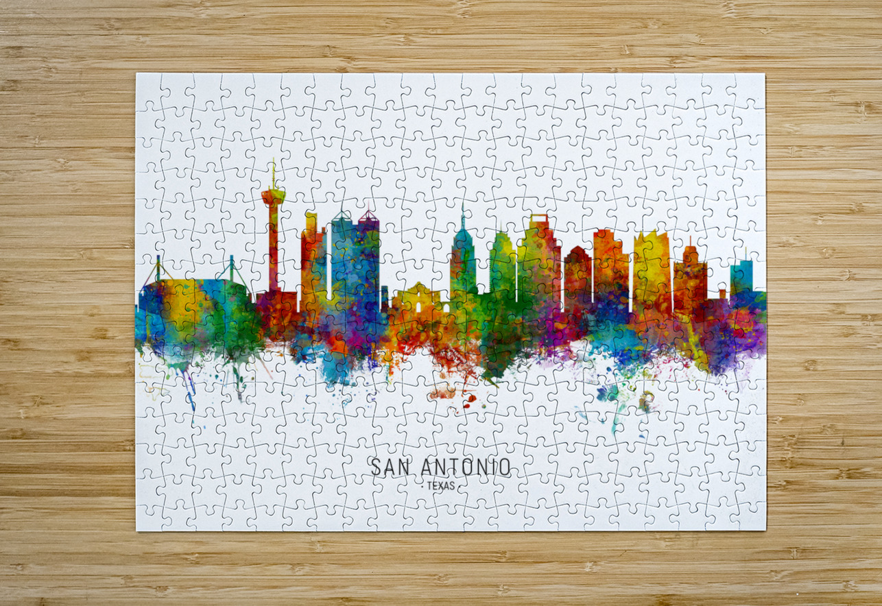 San Antonio Texas Skyline Michael Tompsett Puzzle printing
