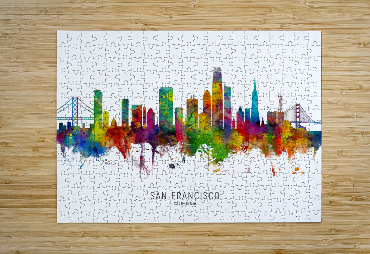 San Francisco California Skyline Michael Tompsett Puzzle printing