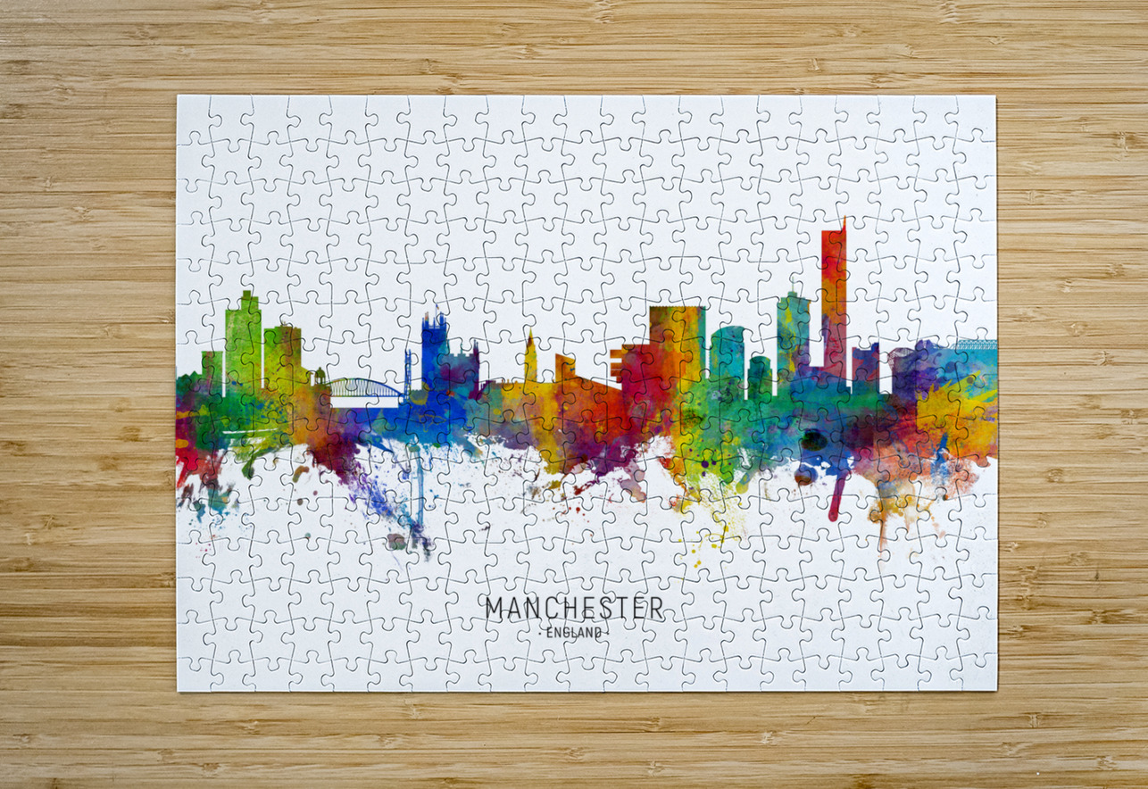 Manchester England Skyline Michael Tompsett Puzzle printing