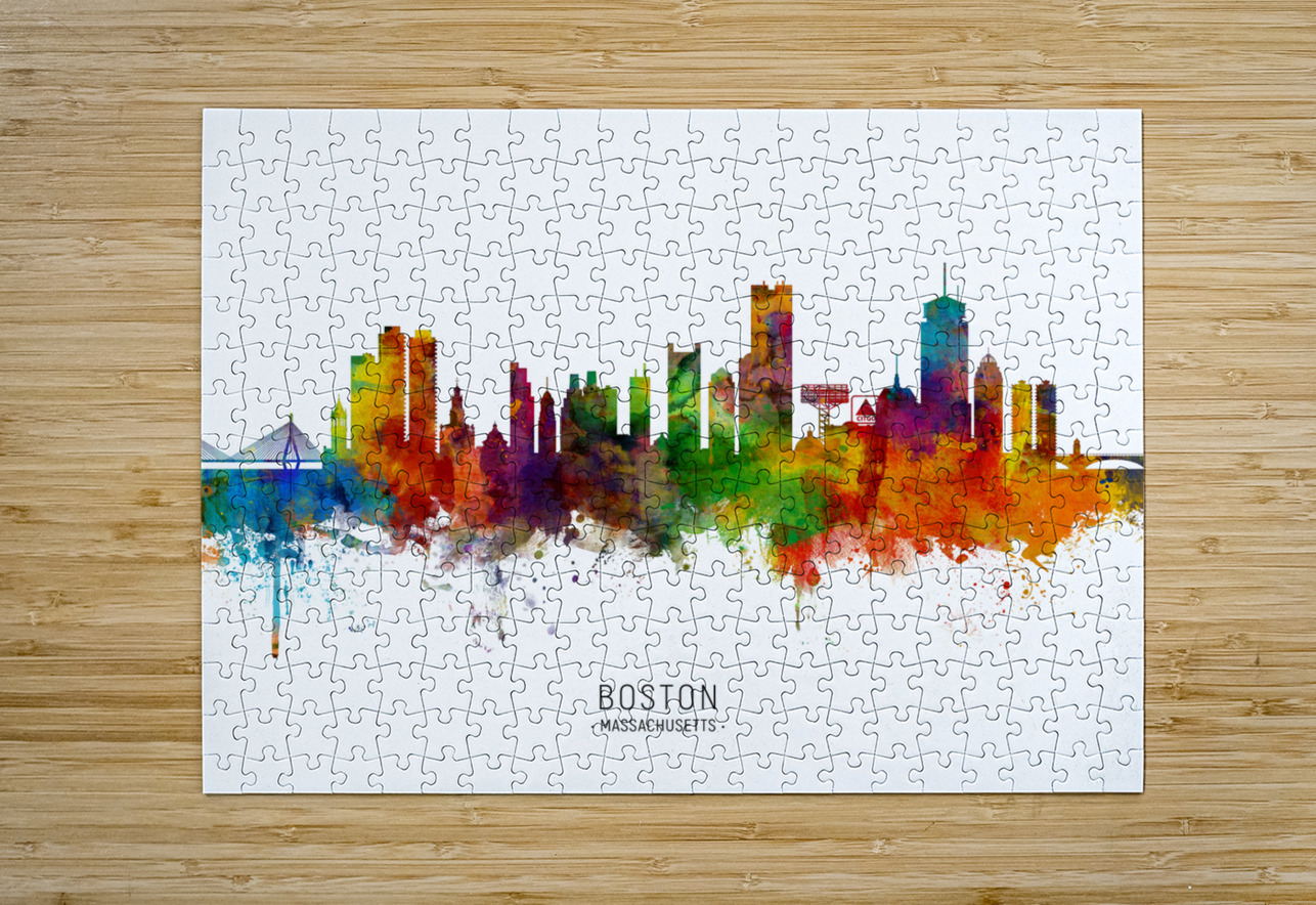Boston Massachusetts Skyline Michael Tompsett Puzzle printing