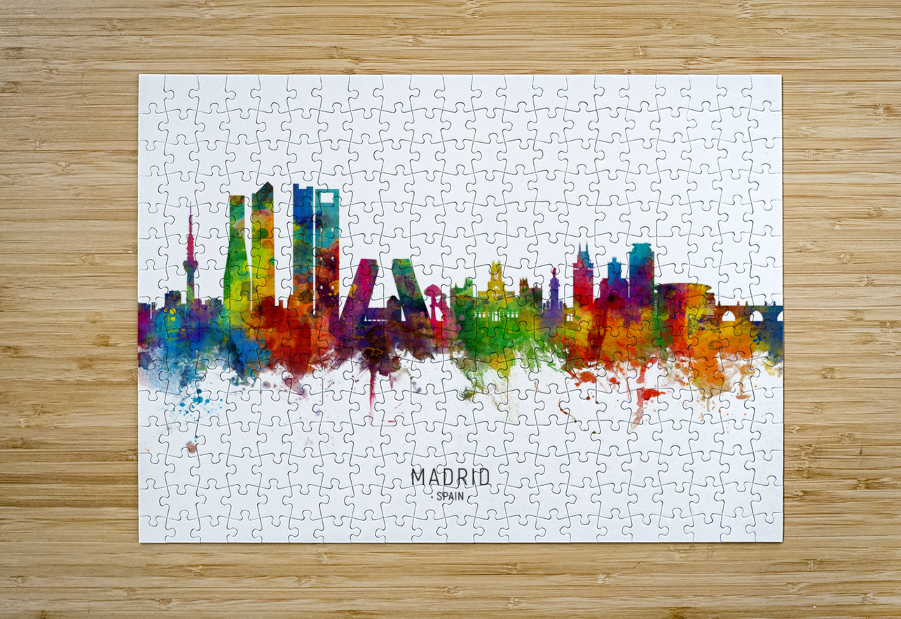 Madrid Spain Skyline Michael Tompsett Puzzle printing