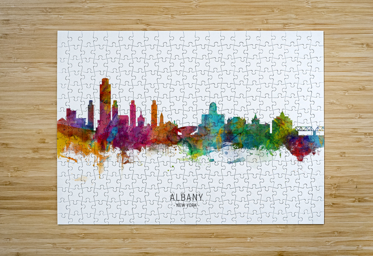 Albany New York Skyline Michael Tompsett Puzzle printing