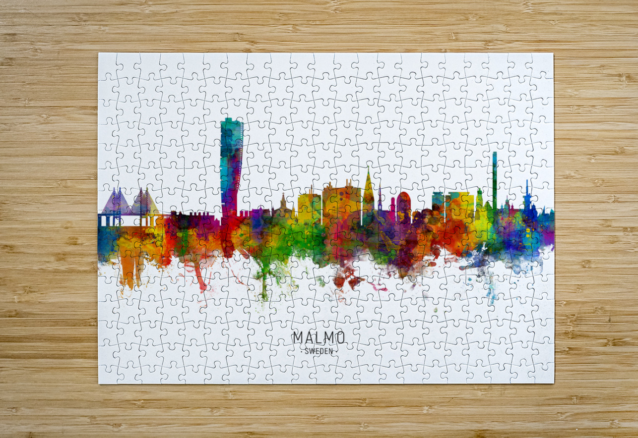 Malmo Sweden Skyline Michael Tompsett Puzzle printing