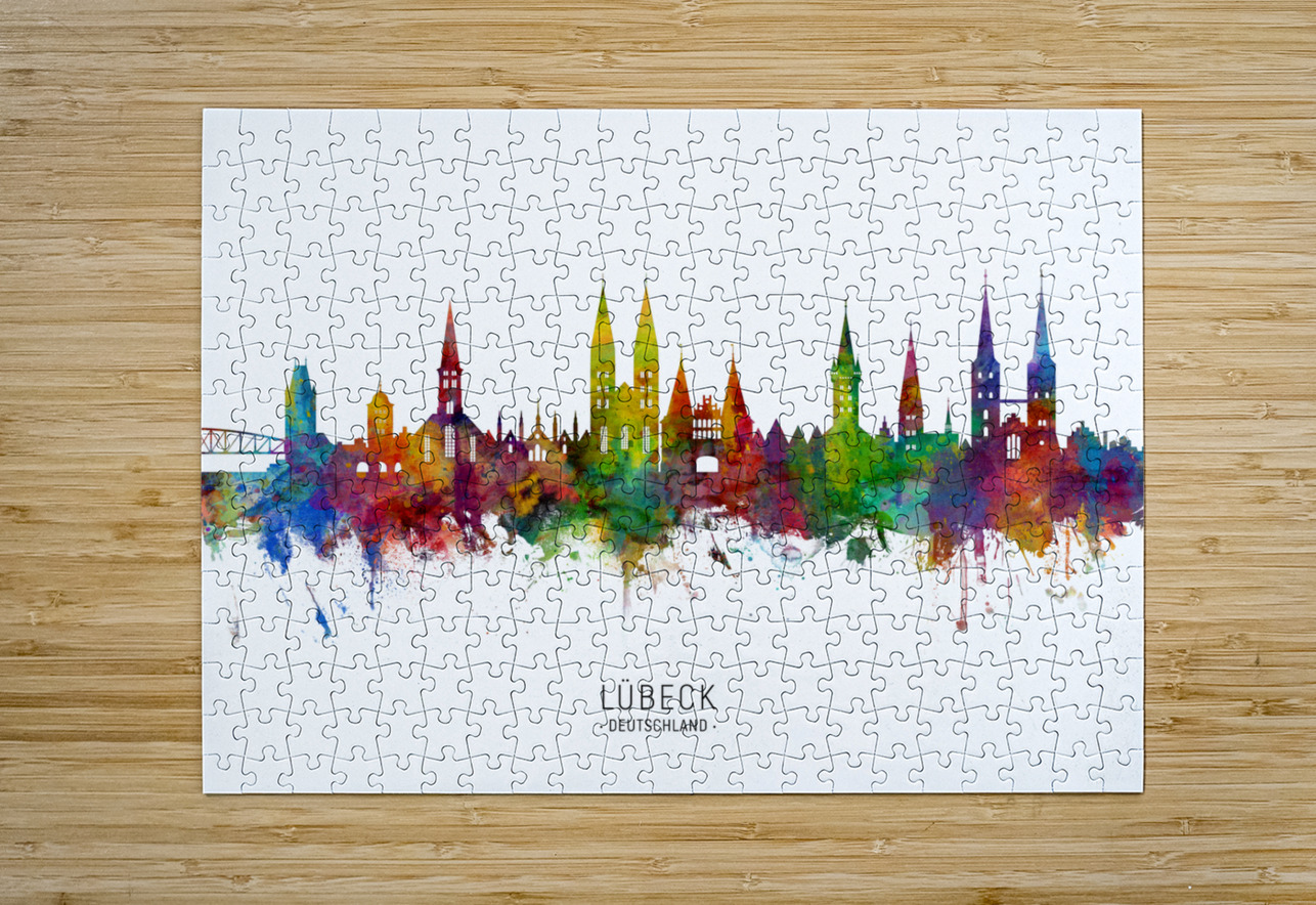 Lubeck Germany Skyline Michael Tompsett Puzzle printing