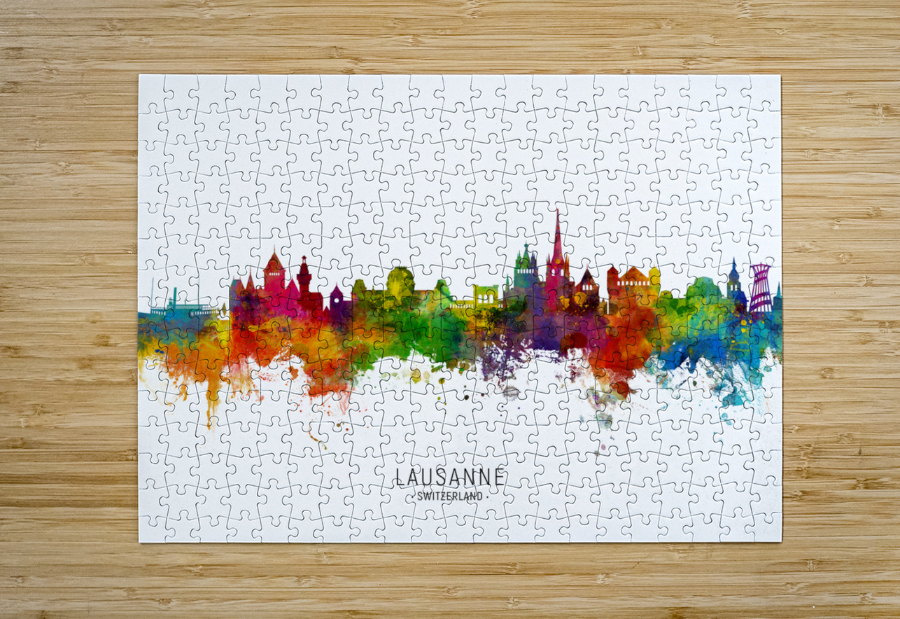 Lausanne Switzerland Skyline Michael Tompsett Puzzle printing