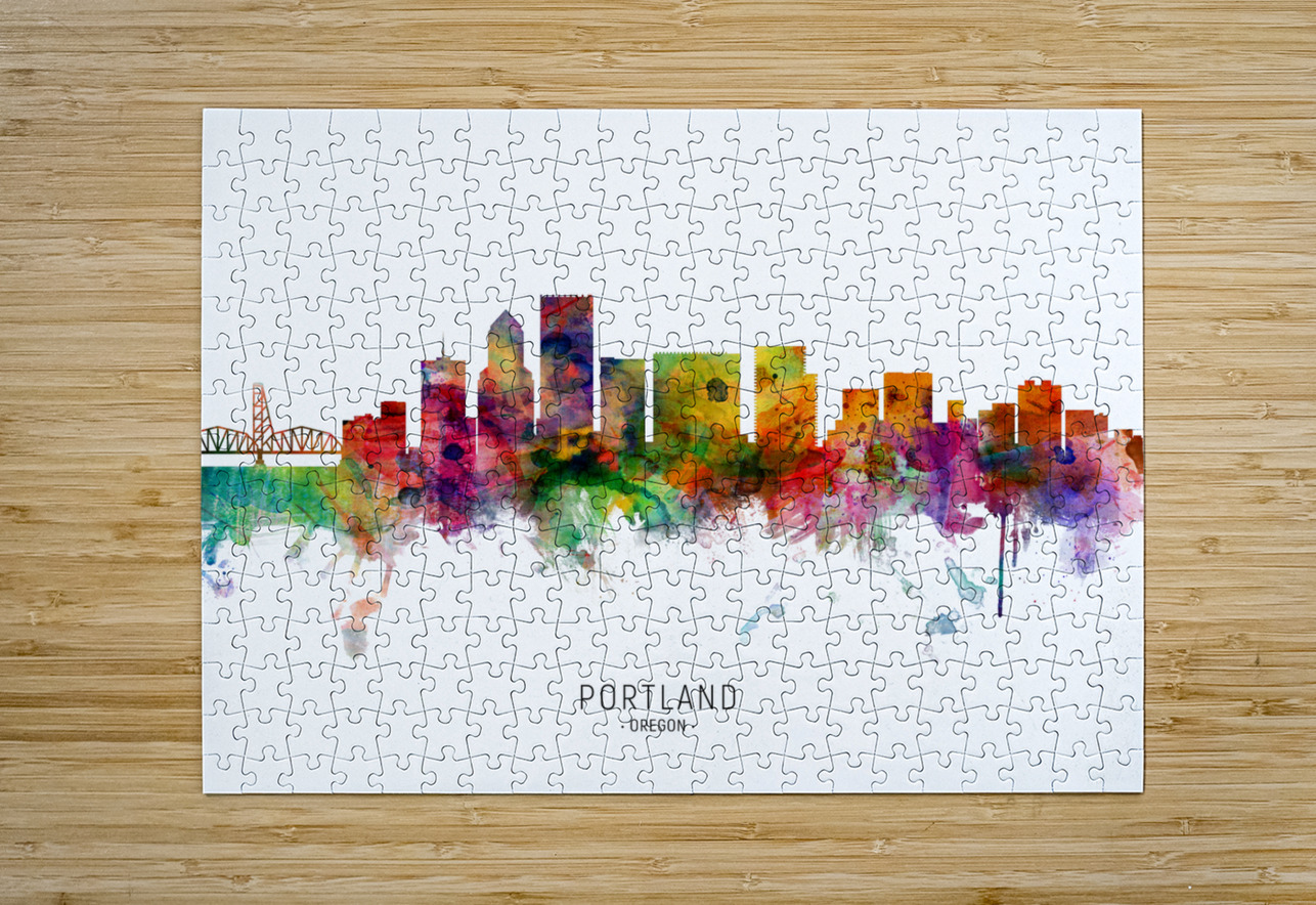 Portland Oregon Skyline Michael Tompsett Puzzle printing