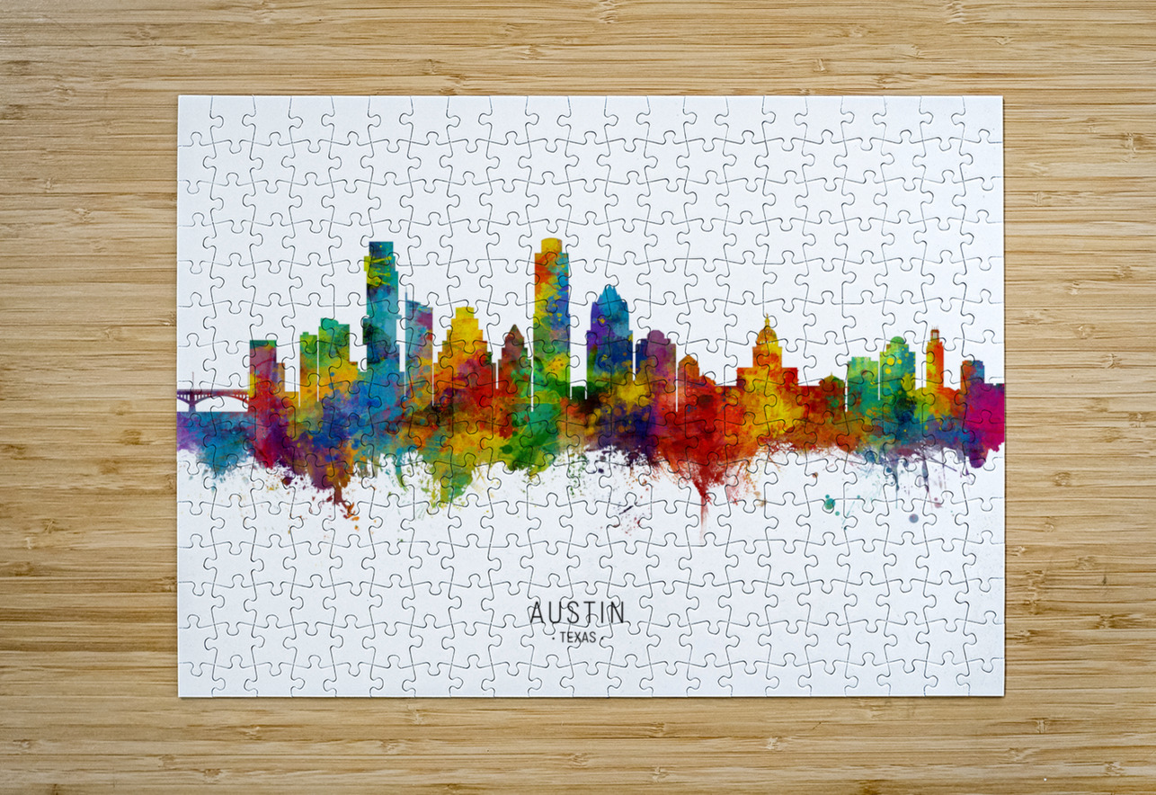 Austin Texas Skyline Michael Tompsett Puzzle printing