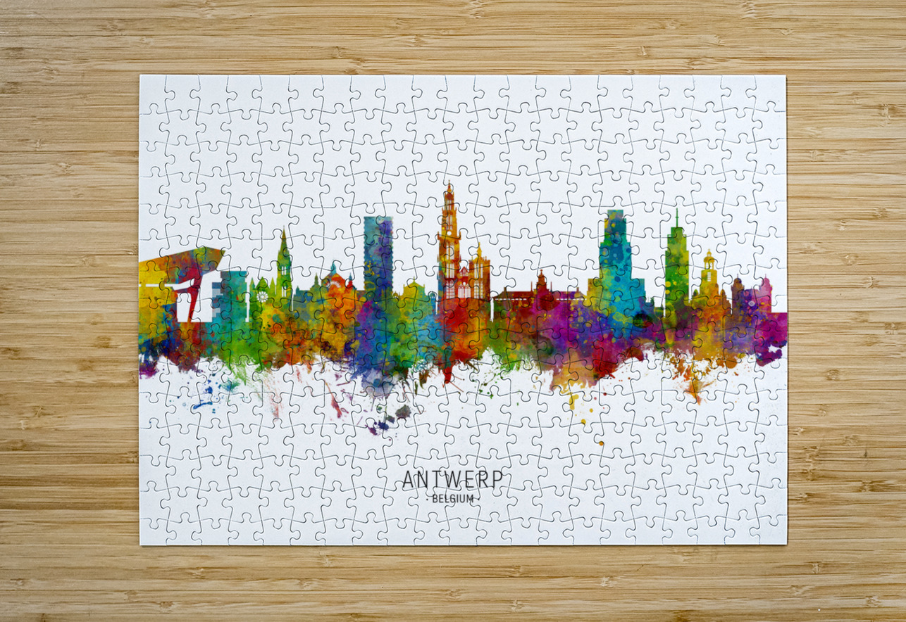 Antwerp Belgium Skyline Michael Tompsett Puzzle printing