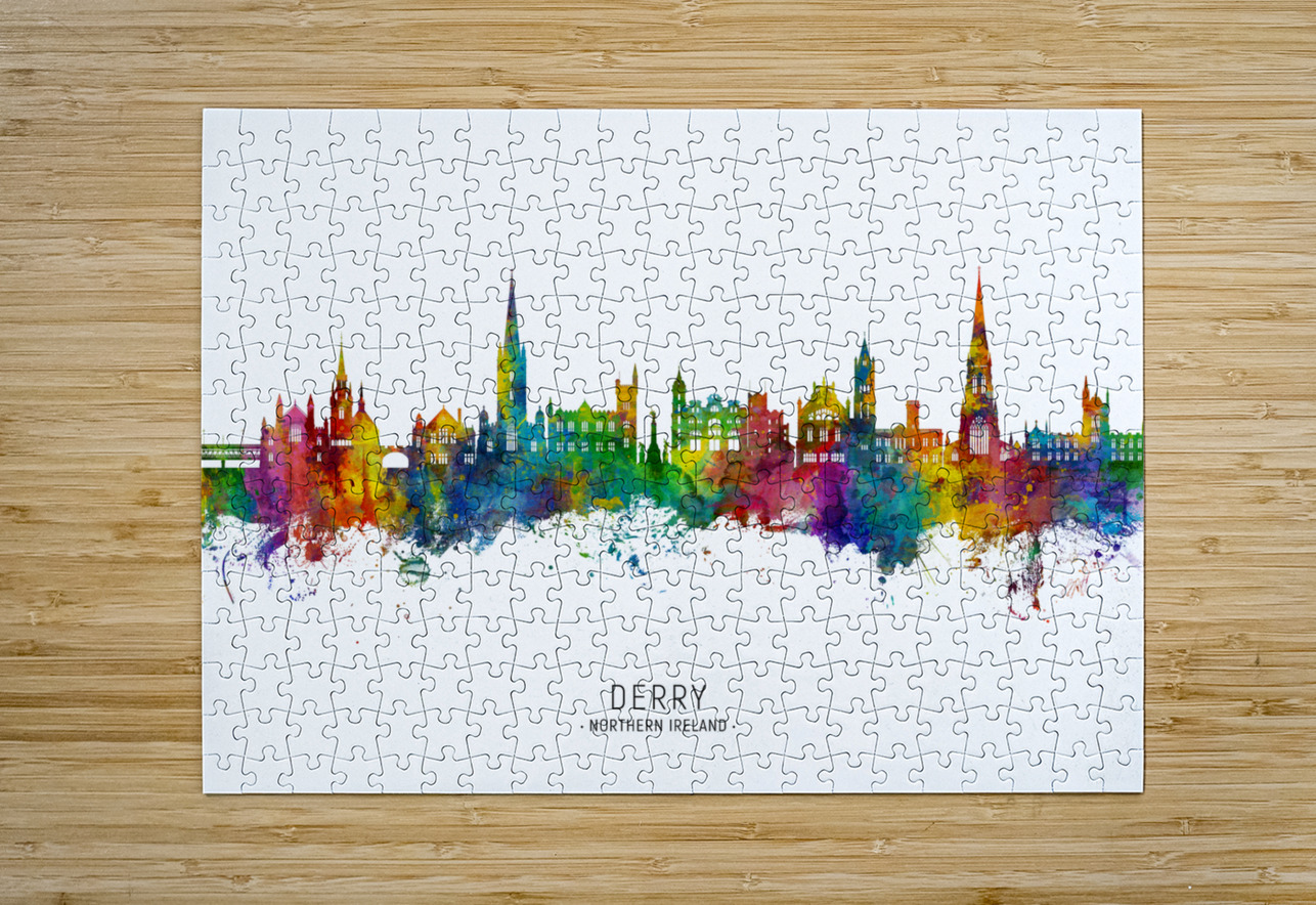 Derry Northern Ireland Skyline Michael Tompsett Puzzle printing