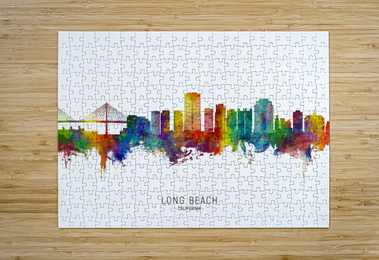 Long Beach California Skyline Michael Tompsett Puzzle printing