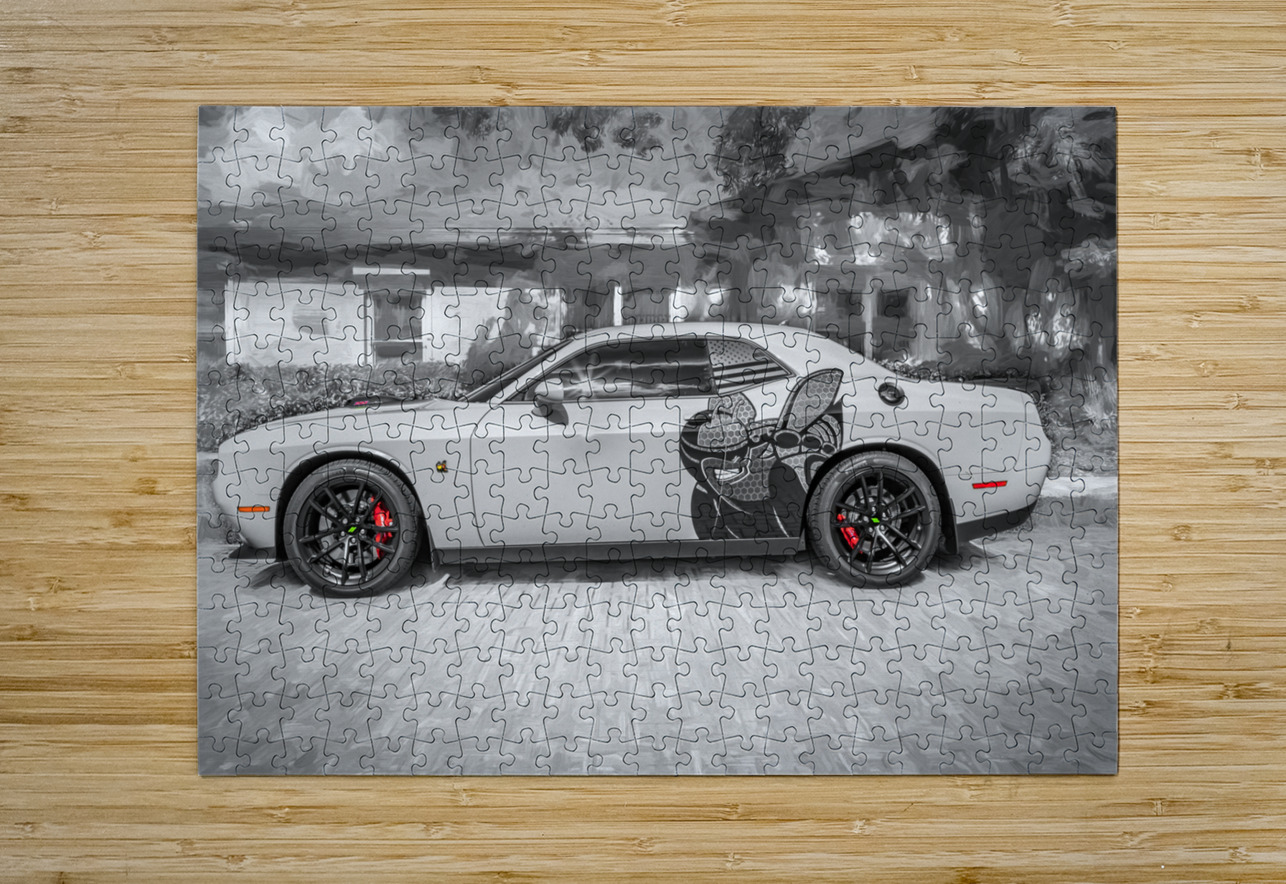 2020 Green Dodge Challenger Hemi RT Shaker X2 1 Rich Franco Puzzle printing
