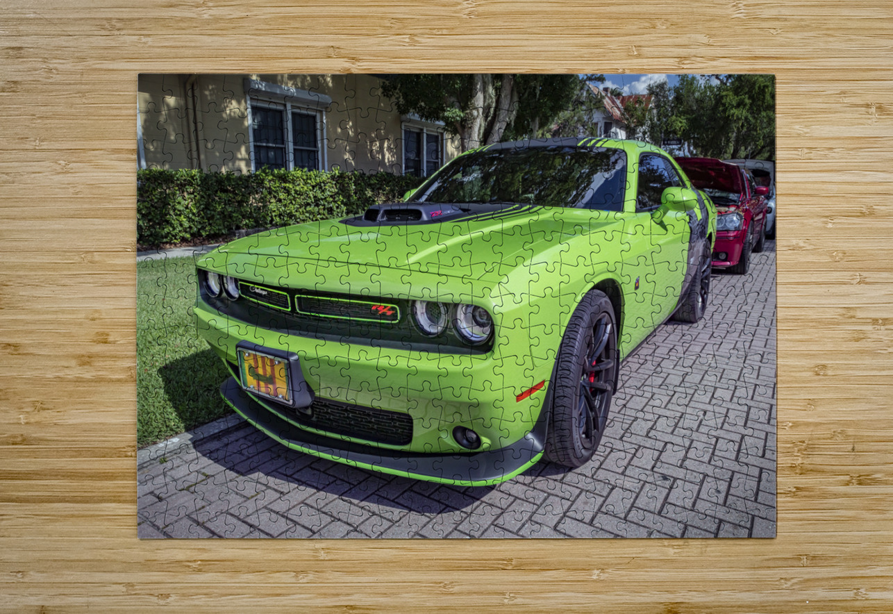 2020 Green Dodge Challenger Hemi RT Shaker X2 10 Rich Franco Puzzle printing