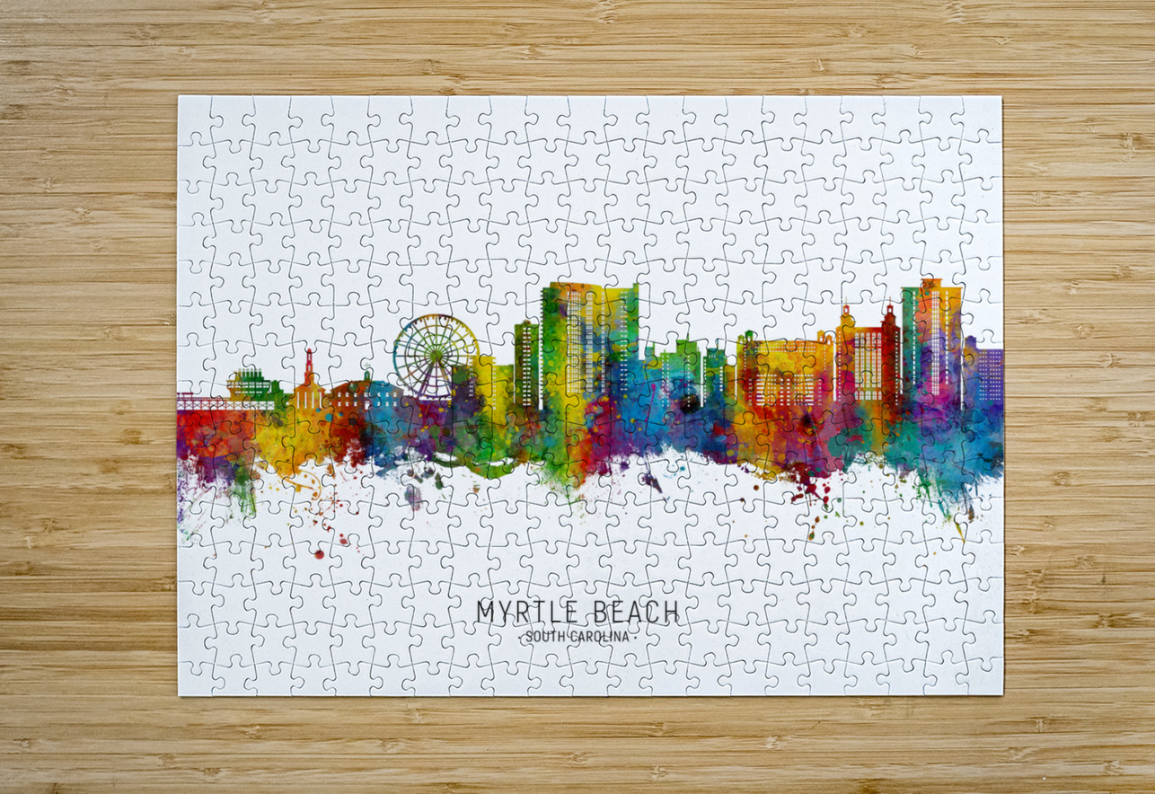 Myrtle Beach South Carolina Skyline Michael Tompsett Puzzle printing