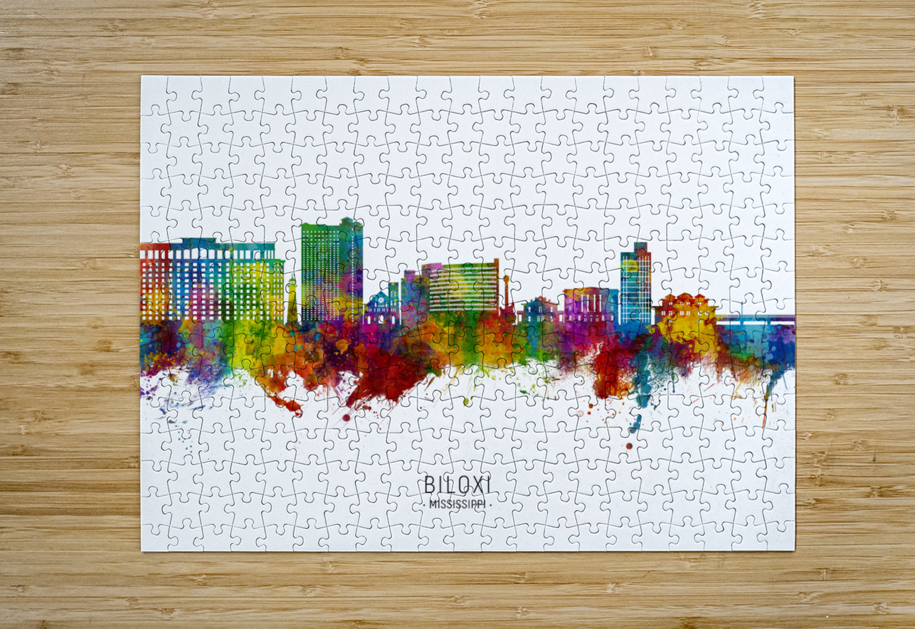 Biloxi Mississippi Skyline Michael Tompsett Puzzle printing