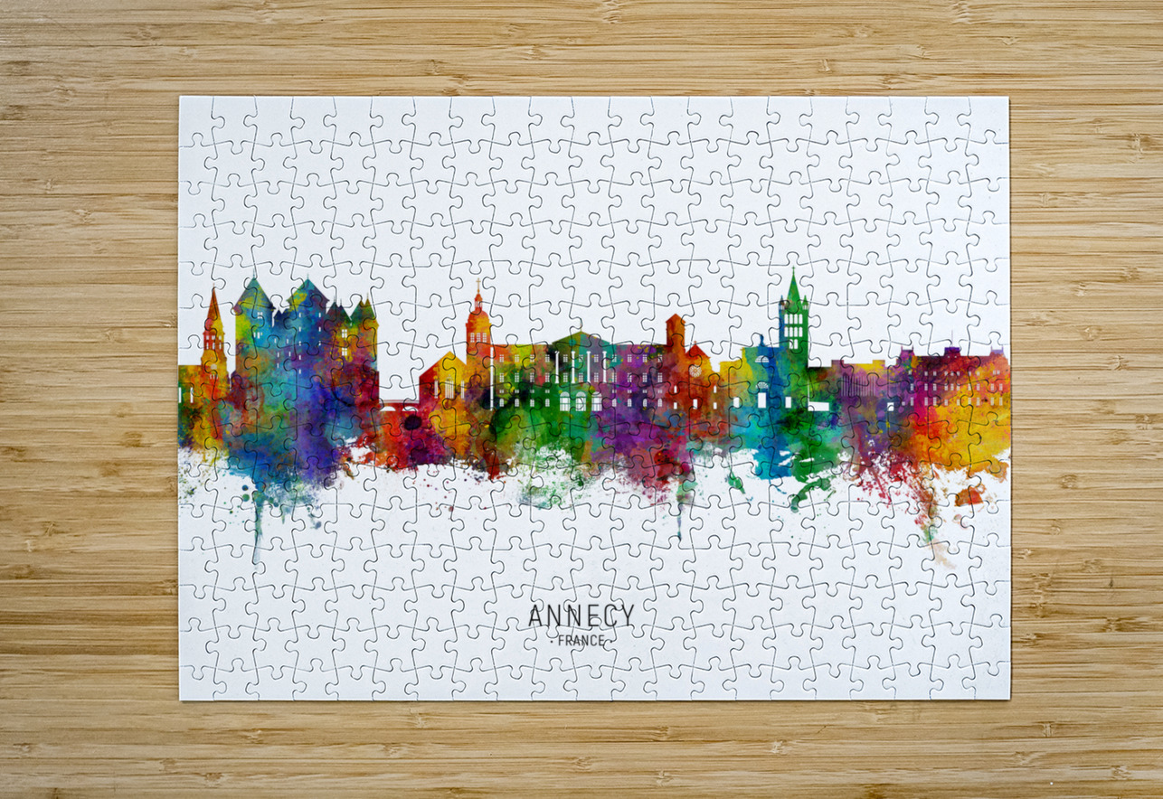 Annecy France Skyline Michael Tompsett Puzzle printing
