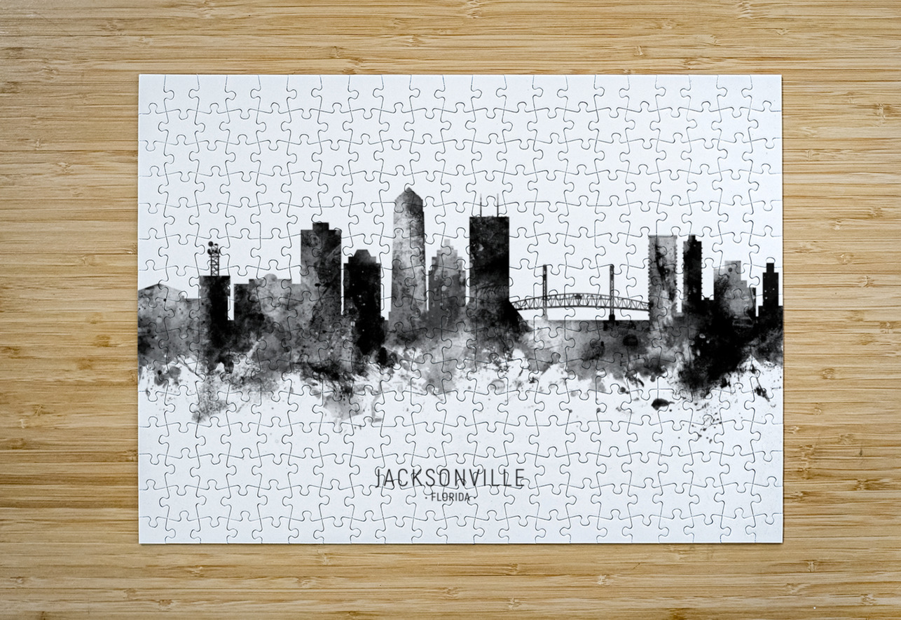 Jacksonville Florida Skyline Michael Tompsett Puzzle printing