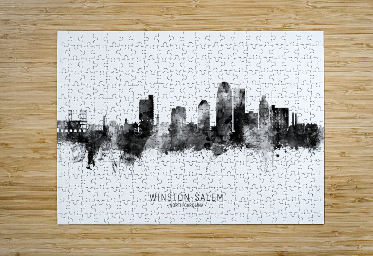 Winston-Salem North Carolina Skyline Michael Tompsett Puzzle printing