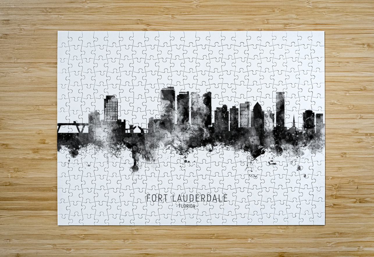 Fort Lauderdale Florida Skyline Michael Tompsett Puzzle printing