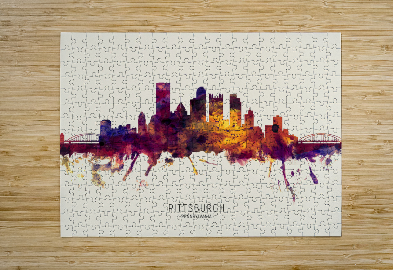 Pittsburgh Pennsylvania Skyline Michael Tompsett Puzzle printing
