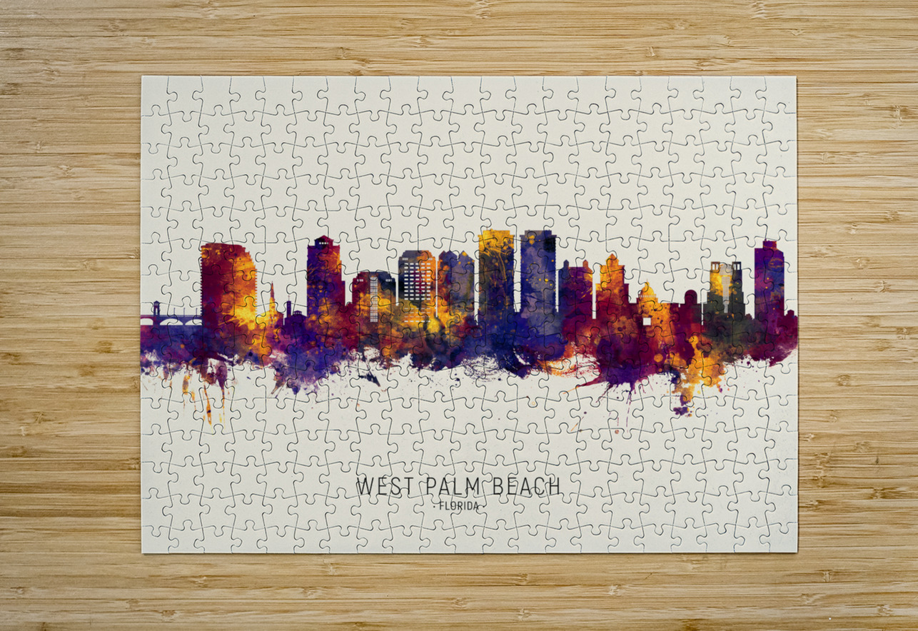 West Palm Beach Florida Skyline Michael Tompsett Puzzle printing