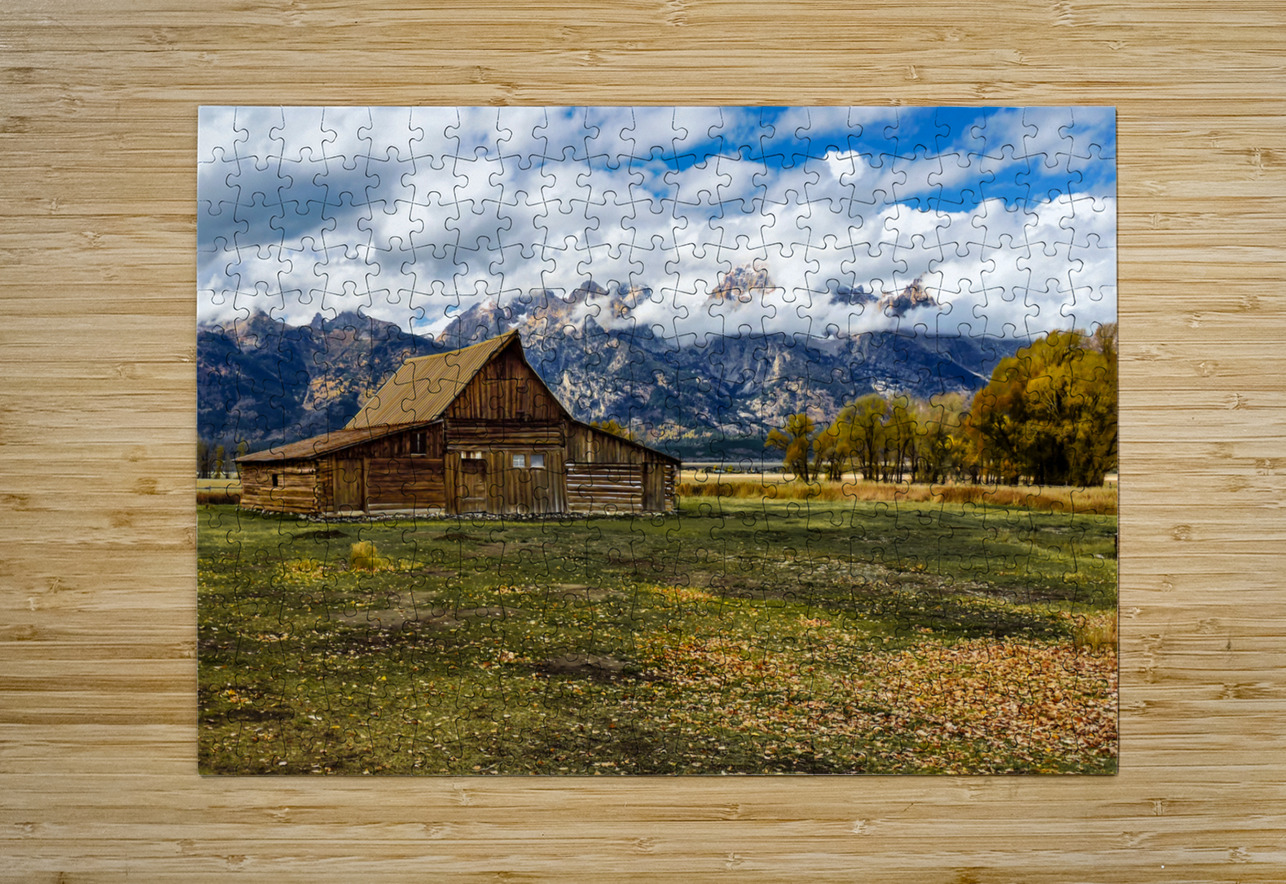Grand Teton Moulton Mormon Barn Norma Brandsberg Photography Puzzle printing
