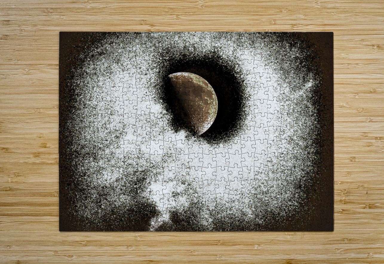 Darker Disintegrating Moon Catriona Roberts Nature Photography and Designs Puzzle printing