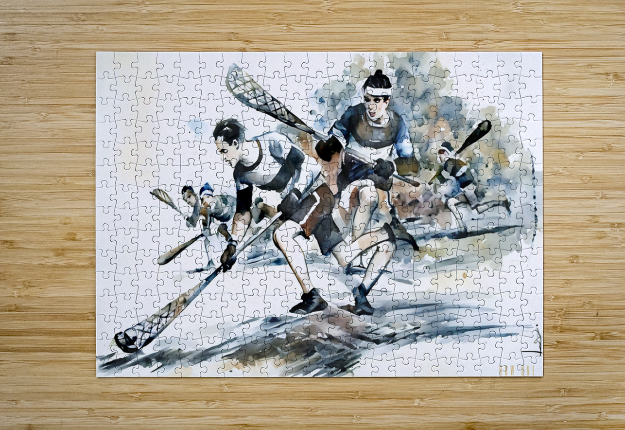 1920 lacrosse art Row One Brand Puzzle printing