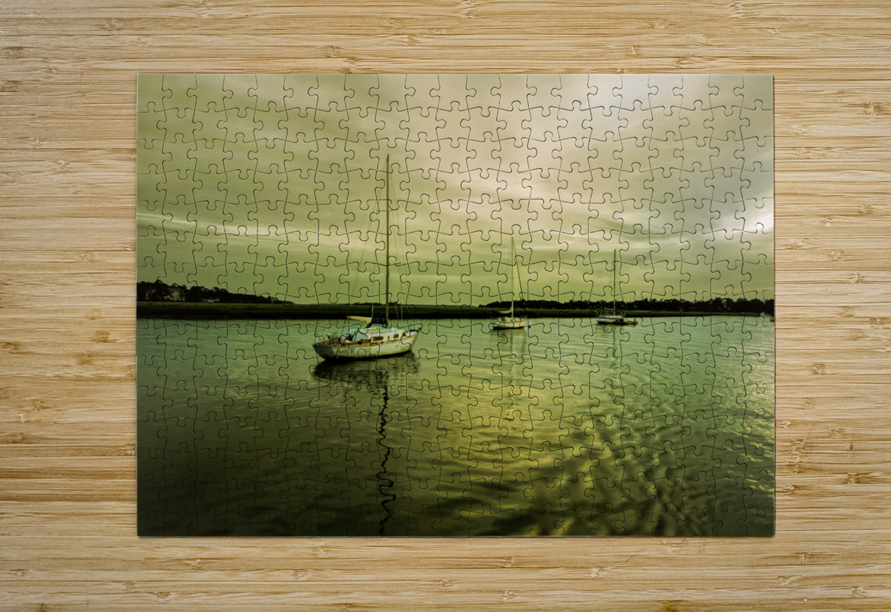Hilton Head Broad Creek Sailboats Norma Brandsberg Photography Puzzle printing
