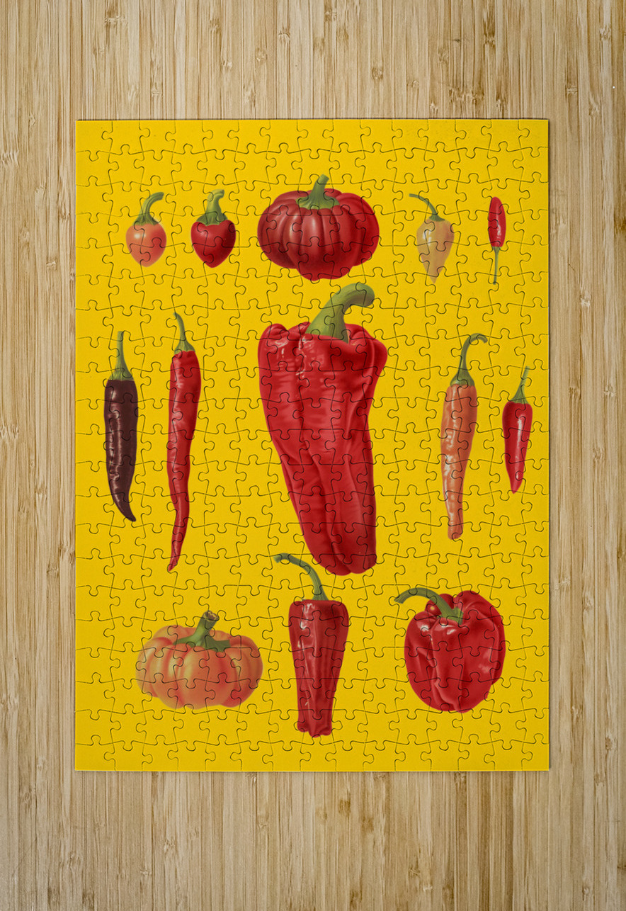 Capsicums or Chili Peppers 1876 1886 Ernst Benary Row One Brand Puzzle printing